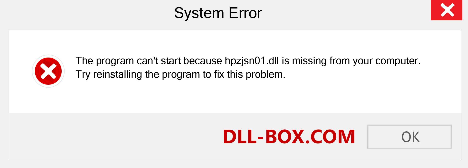  hpzjsn01.dll file is missing?. Download for Windows 7, 8, 10 - Fix  hpzjsn01 dll Missing Error on Windows, photos, images