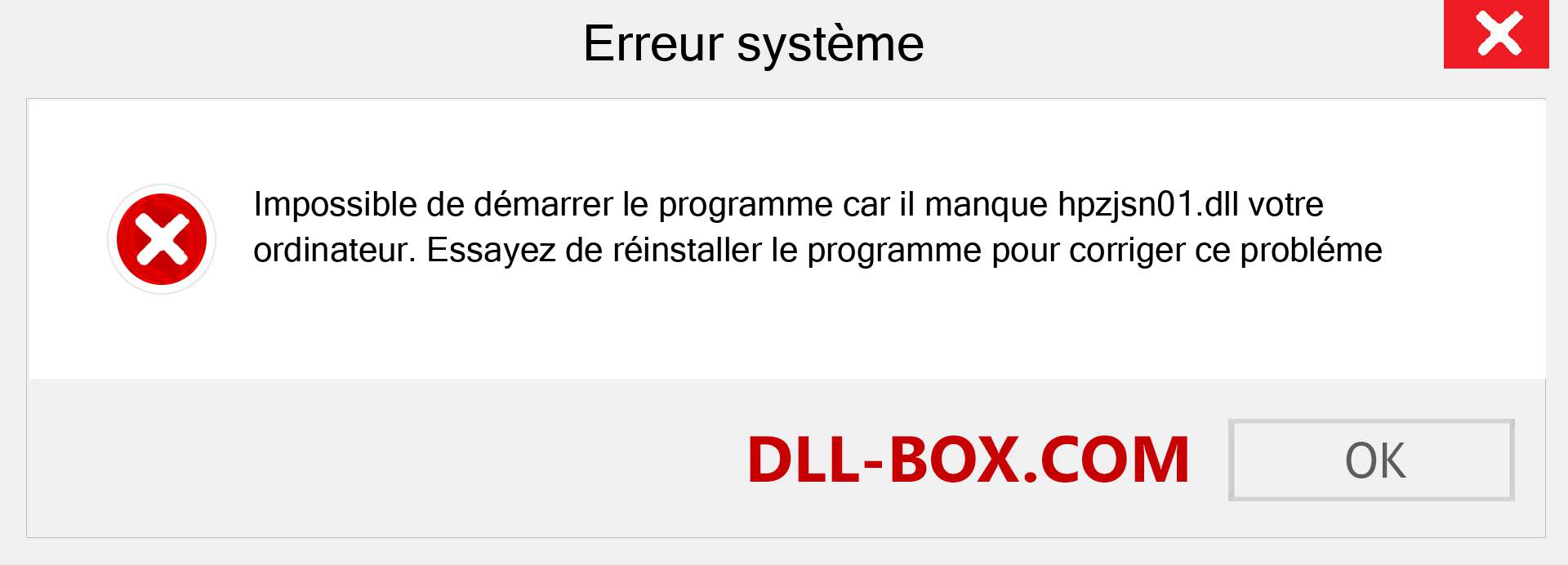 Le fichier hpzjsn01.dll est manquant ?. Télécharger pour Windows 7, 8, 10 - Correction de l'erreur manquante hpzjsn01 dll sur Windows, photos, images